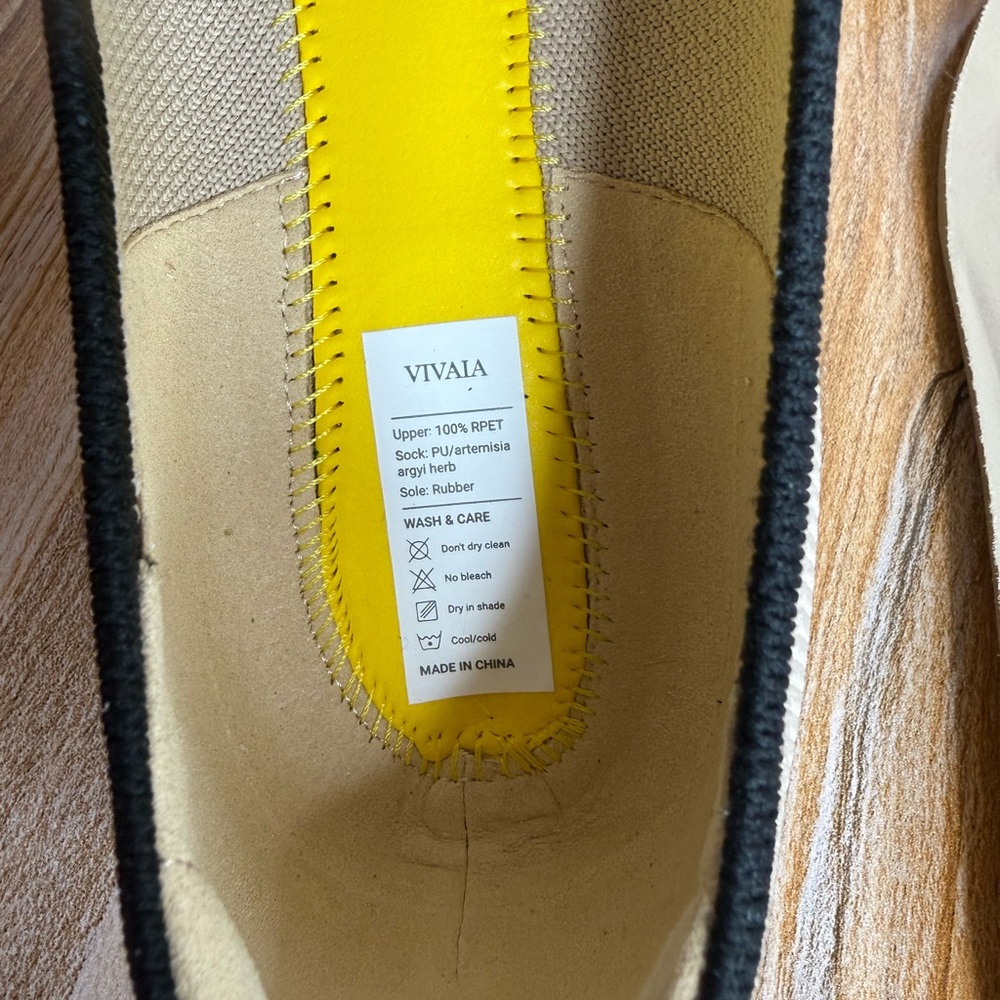 Vivaia Tamia Women’s US Size 10 Mary Jane Flats Loafers Almond Toe Beige Black - Picture 11 of 14